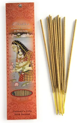 Miniatura 2 de Prabhuji's Gifts Shubha - Varita de incienso enrollada a mano, varillas aromáticas de incienso espiritual, para meditación, yoga, relajación
