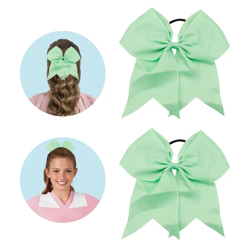 Miniatura 14 de Lazos de animación, lazo negro para animadoras, lazos de animadora para animadoras, lazos de animadora, 2 lazos grandes de 8 pulgadas para niñas