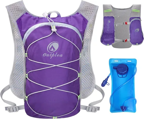 Miniatura 11 de Mochila de hidratación ligera con bolsa de agua de 2 L para hombres y mujeres, pequeñas mochilas de agua para correr, chaleco para senderismo