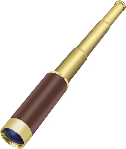Telescopio monocular pirata para niños y adultos, telescopio de latón plegable de mano de 25 x 30 con zoom, portátil, para cruceros, viajes,