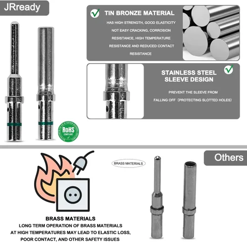 Miniatura 5 de JRready ST6308 Kit de conectores Deutsch, conector DT impermeable de 2 3 4 6 8 12 pines, tamaño 16 contactos sólidos, crimpadora DT2 equivalente a