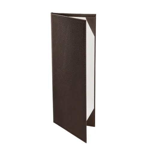 Miniatura 8 de Menu Covers Hecho de piel sintética de alta calidad (paquete de 10) - 4.25 x 11 pulgadas - Lista de vinos - Menú de bar (negro, 4 vistas)