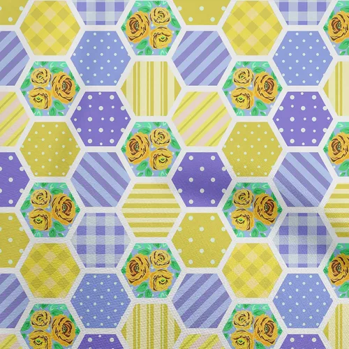 Miniatura 11 de oneOone Cotton Flex Blue Fabric Floral Craft Projects Decor Fabric Printed By The Yard 40 Inch Wide-DO