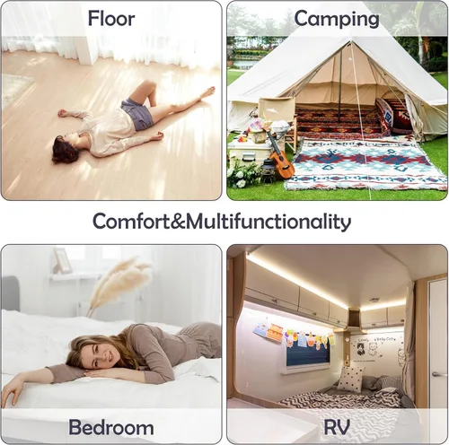 Miniatura 7 de Colchón plegable de espuma viscoelástica, colchón triple de 3 pulgadas con funda lavable, certificado CertiPUR-US, colchón portátil individual XL