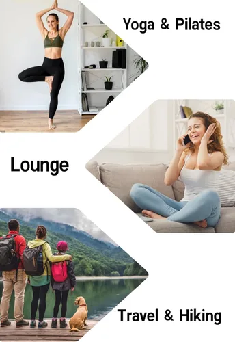 Miniatura 5 de YOYOYOGA Leggings de yoga para mujer con acabado de carbono, pantalones de yoga de cintura alta con bolsillos, leggings de entrenamiento para correr