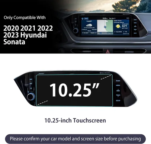 Miniatura 2 de Protector de pantalla para Hyundai Sonata 2020-2023 de 10.25 pulgadas 2023 Sonata Accesorios Sonata DN8 SE/SEL/Limited/N Line/SEL Plus Película