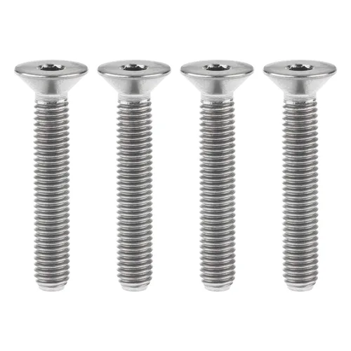 Miniatura 26 de Titanium Ti M5x10 12 15 20 0.984 in cabeza plana avellanada Tornillos hexagonales Tornillos de cabeza plana, paquete de 4 (M5x10mm, Negro)