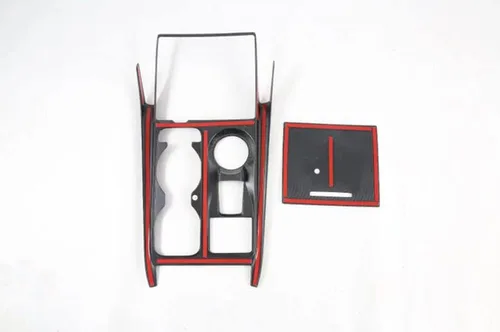 Miniatura 6 de HIGH FLYING Para Ford Explorer 2020 2021 2022 2023 2024 Accesorios de coche Consola central Engranajes de cambio Cubierta de superposición ABS fibra