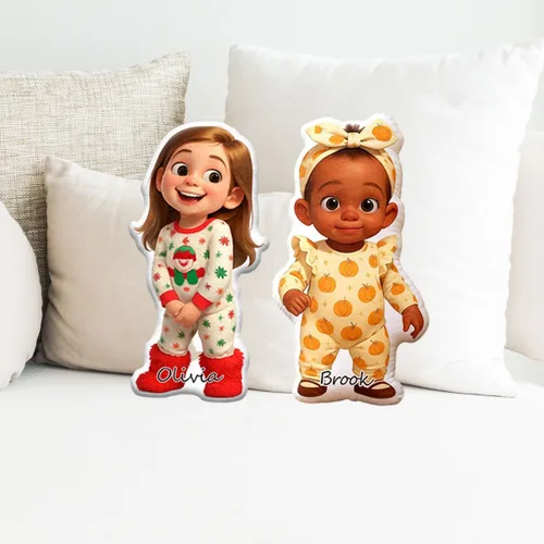 Miniatura 3 de Pofily Almohada de dibujos animados personalizada, almohada de dibujos animados personalizada para parejas, familias y niños, bonita y divertida B03