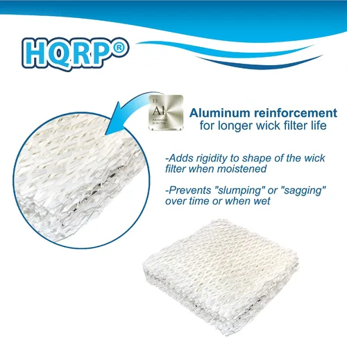Miniatura 6 de HQRP Paquete de 2 filtros de mecha humidificador compatibles con humidificadores Sears Kenmore 14803, 14804, 14103, 14104, 14113, 14114, 14121, 14122