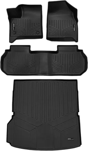 Miniatura 36 de SMARTLINER Juego de alfombrillas de piso de 2 filas compatibles con Chevrolet Traverse 2011-2017
