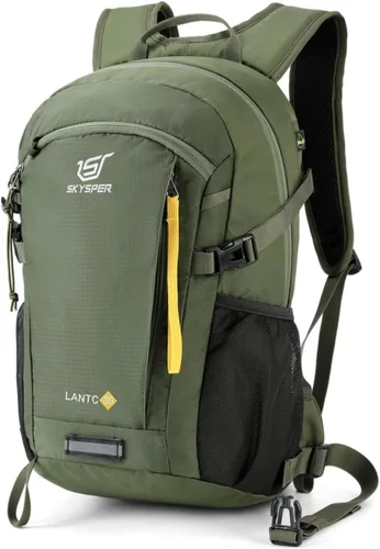Miniatura 8 de SKYSPER Mochila pequeña para senderismo, 20L, mochila ligera de viaje para senderismo y día a día para mujeres y hombres Lantc20-celadongreen