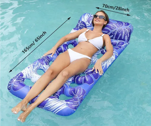 Miniatura 3 de Flotador inflable para piscina, flotadores de piscina, balsas para adultos, tumbona flotante para piscina, flotadores de bronceado para sol