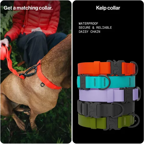 Miniatura 7 de Säker Kelp™ Correa Impermeable para Perros – Resistente, A Prueba de Olores, Correa para Perros Ajustable de 4 a 6 pies de Largo con Mosquetón