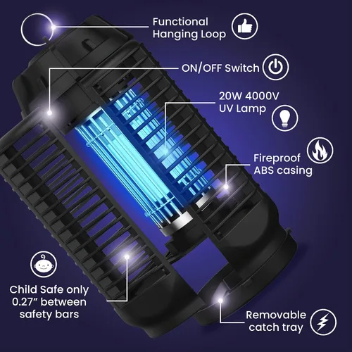 Miniatura 2 de LiBa Bombilla de repuesto para lámpara UV de 10 W - Tubos de luz, compatible con lámpara electrónica para mosquitos de interior de 20 W, adecuada