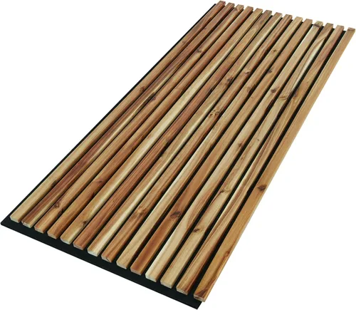 Miniatura 7 de Woody Walls Paneles de pared de listones de madera maciza, cada panel de pared de listones de madera está hecho de madera real, los paneles