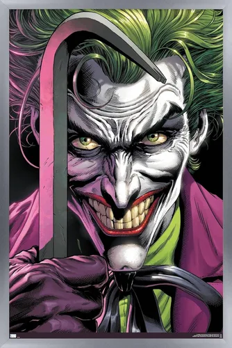 Miniatura 11 de Trends International DC Comics The Joker - Póster de pared con barra de palanca, 22.4 pulgadas de largo x 14.7 pulgadas, versión enmarcada en blanco