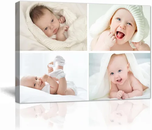 Miniatura 8 de LZIMU Personaliza tus fotos en lienzo, impresiones artísticas personalizadas para pared, fotos familiares, bodas, bebés, mascotas, collage
