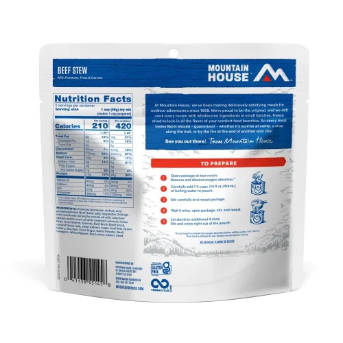 Miniatura 5 de Mountain House Estofado de carne Alimentos liofilizados para mochileros y campamentos, paquete de 6, sin gluten