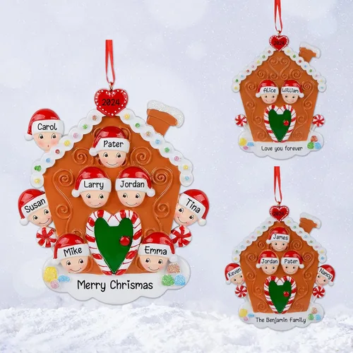 Miniatura 13 de Adorno personalizado para la primera Navidad del bebé 2025, adorno de poliresina para la primera Navidad del bebé para decoración del árbol