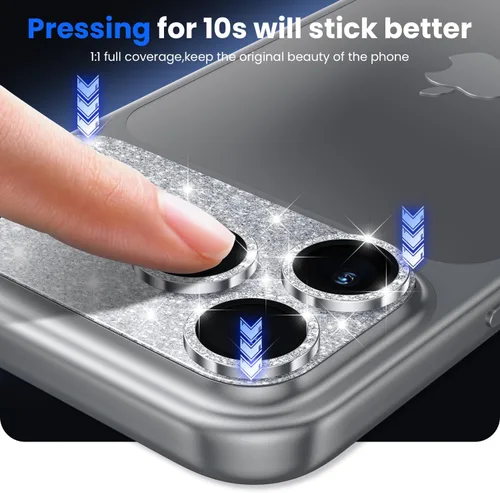 Miniatura 5 de WSKEN Protector de lente de cámara para iPhone 17 Pro, [grado militar inastillable] [fuerte adherencia] protector de pantalla de cámara de vidrio