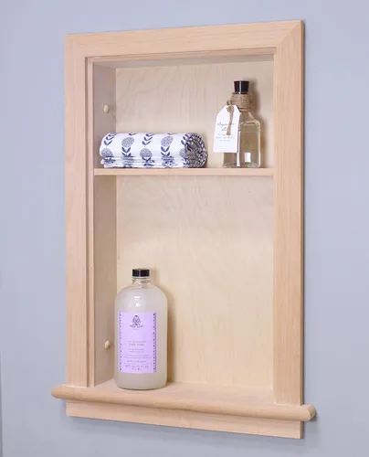 Miniatura 9 de Aiden - Botiquín de repuesto de pared empotrada de 14 x 24 pulgadas, estante de inserción para gabinete de baño, fabricado en América del Norte