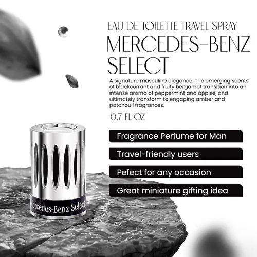 Miniatura 2 de Mercedes Benz Select - Mini Eau de Toilette para hombre - Fragancia de larga duración para hombre con notas de bergamota y almizcle - Colonia