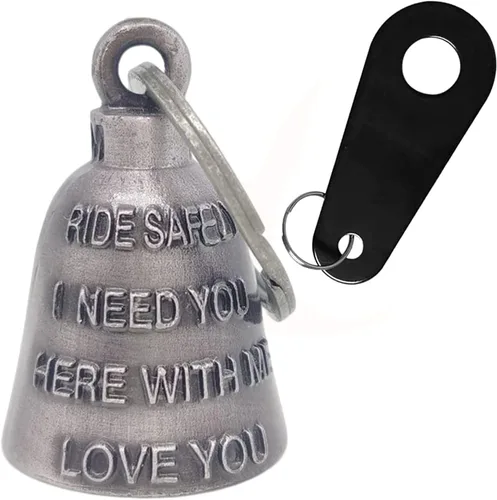 Miniatura 3 de 【Paquete de 2】Campanas de Motocicleta para Motociclista de Buena Suerte Campanas Guardianas de Conducción con Colgador Accesorio de Motocicleta