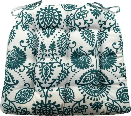 Miniatura 27 de Barnett Home Decor Cojines de Silla de Mimbre para Interiores y Exteriores - Azul Boutique Floral Tamaño Grande para Silla de Patio 19 x 19