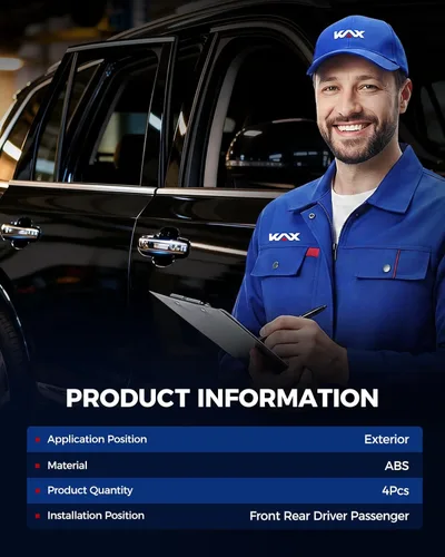 Miniatura 2 de KAX Manija de puerta exterior de ABS para conductor, 4 piezas, compatible con Toyota Tundra 2007-2019; reemplaza