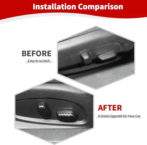 Miniatura 2 de RT-TCZ Cubierta de fibra de carbono para Chevrolet Camaro 2016-2024 Accesorios interiores de fibra de carbono para Chevy Camaro 2016-2024 4 piezas