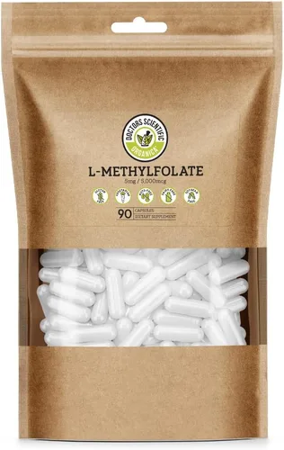 Miniatura 9 de DSO L Metilfolato de 15 mg (suplemento de 5 MTHF) – 90 cápsulas veganas (15 mg) – Suplemento de metilfolato activo L para el control