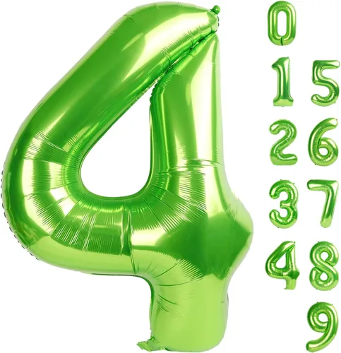 Miniatura 143 de Globos de números de 5 globos de 40 pulgadas, decoraciones de cumpleaños azules para niños y niñas, globos de números azul marino grandes