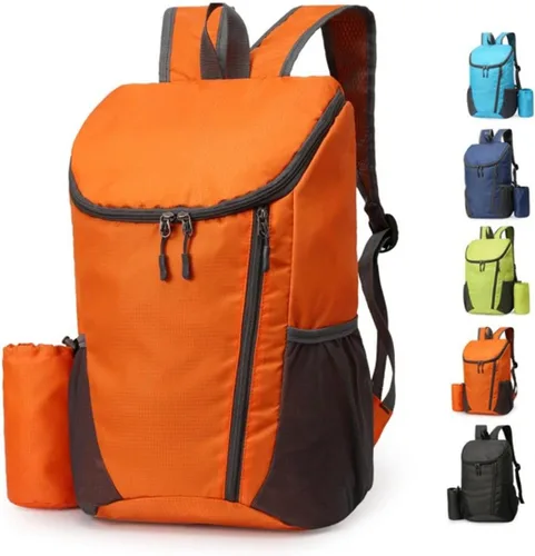 Miniatura 10 de Mochila plegable portátil, mochila plegable para montañismo, mochila ultraligera para ciclismo al aire libre, mochila de senderismo para viajes Negro