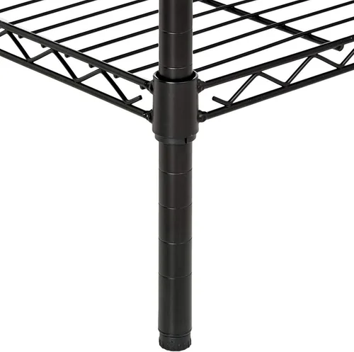 Miniatura 5 de BELANITAS Estantería de alambre de 3 niveles, estantes de almacenamiento de altura ajustable, estante de metal resistente, estante de alambre