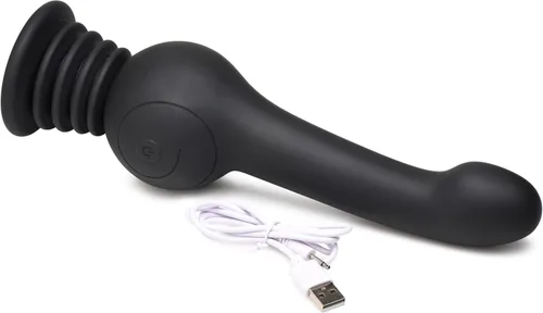 Miniatura 7 de INMI Sex Shaker Silicona para hombres, mujeres y parejas. Consolador giratorio recargable, impermeable y potente, 1 pieza, negro.