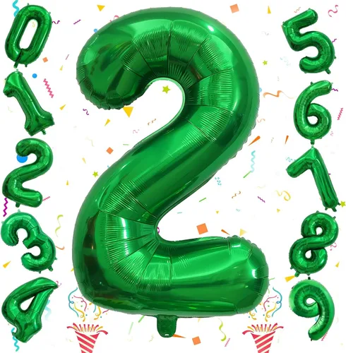 Miniatura 95 de Globos de número azul pastel de 40 pulgadas, globo gigante autoinflable de aluminio número 5 de cumpleaños para niños, globos azul bebé para hombres