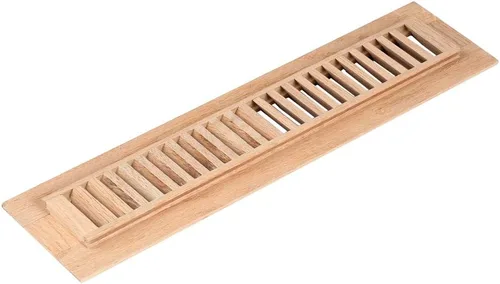 Miniatura 2 de Homewell Registro de piso de madera de roble rojo, cubierta de ventilación, 2 x 14 pulgadas, sin terminar rojo (Red Oak)