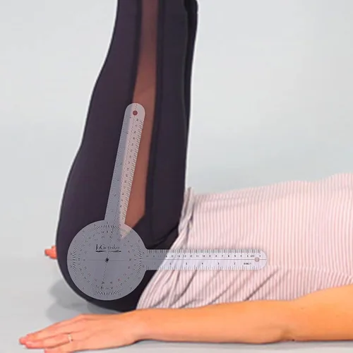 Miniatura 5 de Goniómetro de 12 pulgadas para uso ortopédico, goniómetro de plástico de gran tamaño de 360 grados, regla transportadora angular de terapia física