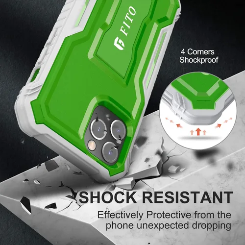 Miniatura 5 de FITO - Funda protectora de doble capa a prueba de golpes y cuerpo completo con protector de pantalla, soporte integrado