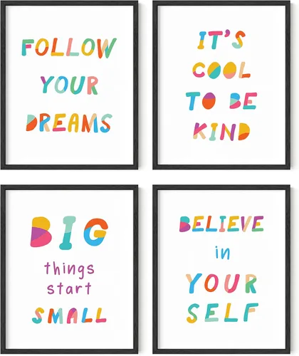 Miniatura 15 de HAUS AND HUES Citas inspiradoras para niños (sin marco, positividad, 8L x 10W)