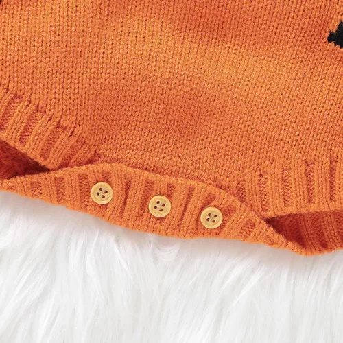 Miniatura 6 de GOOCHEER Suéter con estampado de cara de calabaza para bebé, niño, niña, Halloween, sudadera de manga larga, ropa de otoño e invierno