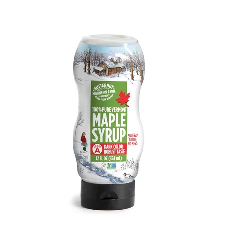 Miniatura 4 de Butternut Mountain Farm Pure Vermont - Jarabe de arce, orgánico, grado A, ámbar rico, botella de 12 onzas, fácil de apretar (paquete de 2)