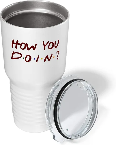 Miniatura 2 de Tazas con fotos personalizadas, vaso blanco de 30 onzas – Añade foto, logotipo, imagen o texto en tazas de café de acero inoxidable, vasos