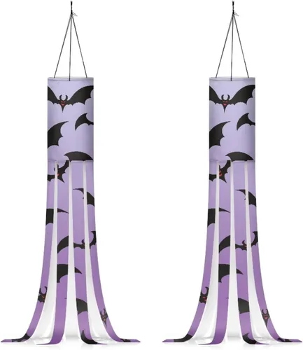 Miniatura 7 de Windsock - Calcetín de viento reutilizable suave de Navidad para colgar al aire libre para jardín, árbol, fiesta, decoración de bandera, calcetines