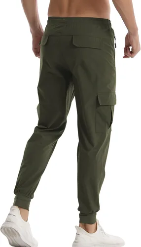 Miniatura 3 de Surenow Pantalones deportivos ligeros para hombre, de secado rápido, pantalones de senderismo para entrenamiento, pantalones deportivos para hombre