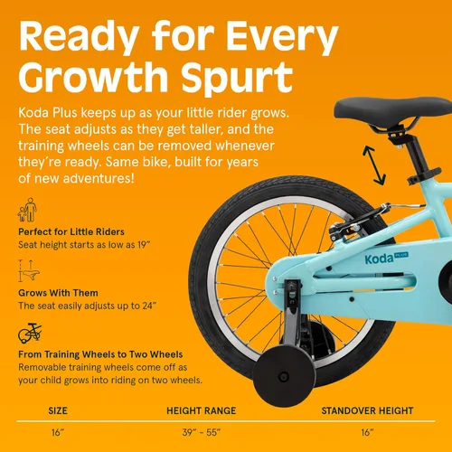 Miniatura 4 de Retrospec Koda Plus Kids Bike for Boys & Girls Ages 4-6 Years - Children's Bicycle, Adjustable Seat & Handlebars Robins Egg