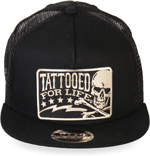 Miniatura 2 de Hot Leathers GSH2003 - Gorro de calavera y pernos tatuados para la vida, Negro