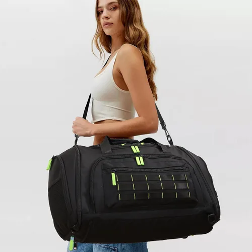 Miniatura 8 de Bolsa de gimnasio para hombres y mujeres, bolsa de viaje deportiva de 46 litros con compartimento para zapatos, bolsa de transporte expandible