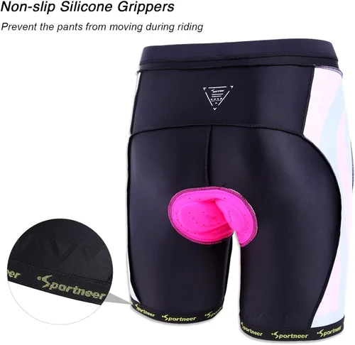 Miniatura 5 de Sportneer Women Padded Bike Shorts - Bicycle Cycling Shorts for Womens Biking 4D Gel Padding for Mountain Bike and Road Bike